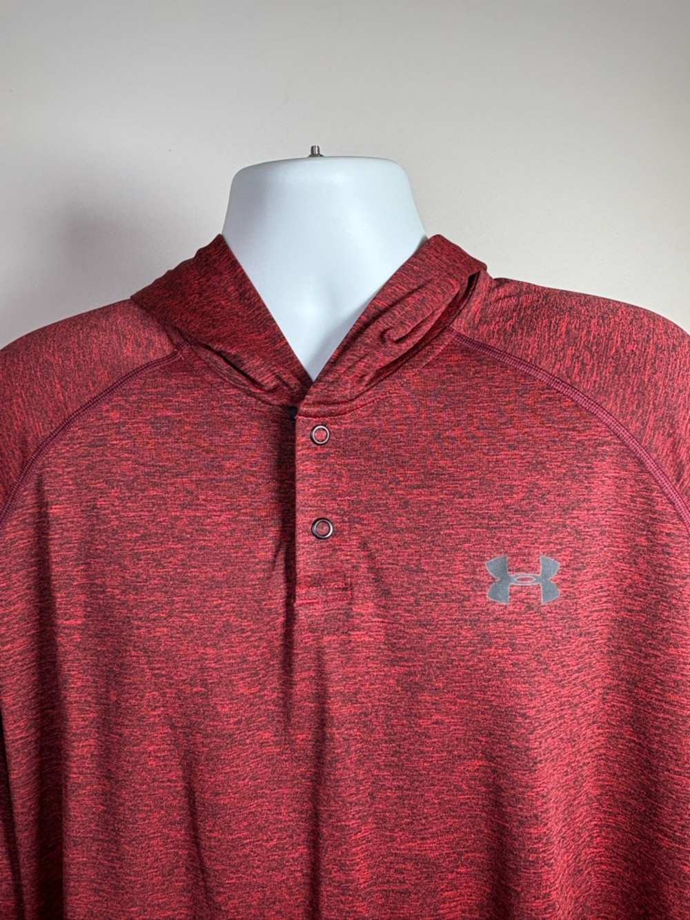 Under Armour Red Marled Hooded‎ Pullover
